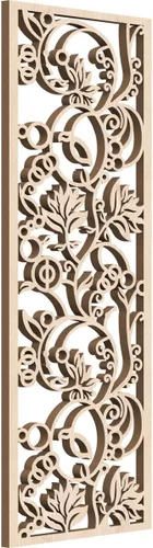 Miniatura 90 de 9 3/8"W x 24 3/8"H x 1/4"T Caspio Decorativos Paneles De Pared De Madera De Calado, Roble Rojo rojo (Red Oak)