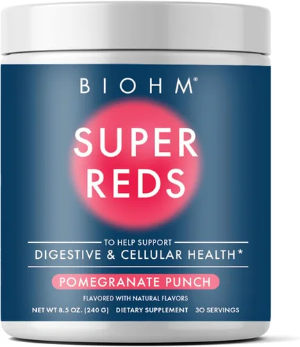 Miniatura 10 de BIOHM Super Greens, polvo de superalimento verde (8.5 onzas, 30 porciones) antioxidante en polvo vegetal y mezcla de batidos, 34 superalimentos