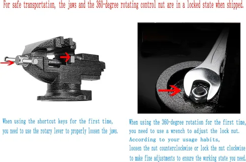 Miniatura 7 de MYTEC - Tornillo de banco o tornillo de mesa, mordaza multifuncional, tornillo combinado multifuncional con ajuste rápido, tornillo universal