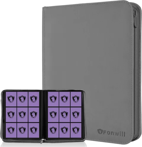 Miniatura 14 de Carpeta de tarjetas coleccionables de 9 bolsillos, libro de tarjetas premium para 360 tarjetas, álbum de tarjetas resistente para tarjetas