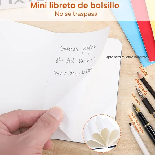 Miniatura 3 de BESARME Paquete de 60 mini cuadernos a granel, cuaderno de bolsillo pequeño de papel en blanco, mini cuadernos de bocetos, cuadernos de notas