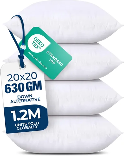 Miniatura 22 de Utopia Bedding Juego de 1 almohada (1 unidad, color blanco) – Almohadas alternativas de plumón de 12 x 20 pulgadas para cama, sofá y sofá, almohada