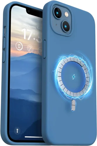 Miniatura 20 de Compatible con iPhone 13, funda de silicona para teléfono con forro de microfibra delgado a prueba de golpes, suave antiarañazos, 6.1 pulgadas