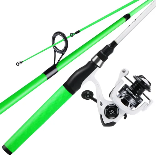Sougayilang Fishing Rod and Reel Combo, Medium Fishing Pole with Spinning Reel Combo, 2-Piece Fishing Combo