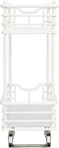 Miniatura 9 de Household Essentials Organizador deslizante de dos niveles de acero blanco con forros de plástico