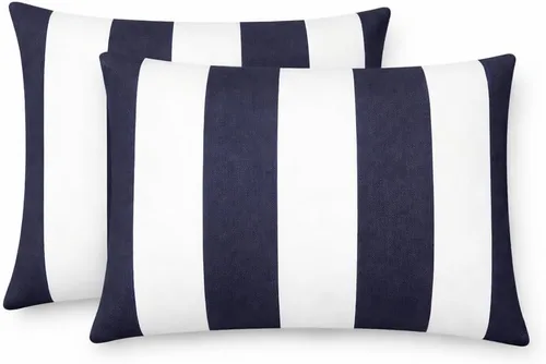 Miniatura 126 de RSH DECOR: Sunbrella - Juego de 4 almohadas lumbares, 20 x 12 pulgadas, tela de rendimiento resistente al agua y a la decoloración, fundas