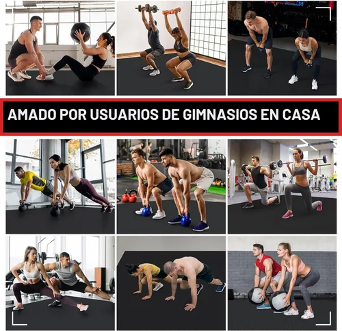 Miniatura 7 de GymCope - Alfombra grande para entrenar en casa, 12 x 6 pies, 10 x 6 pies, 9 x 6 pies, 8 x 6 pies, 7 x 5 pies, 6 x 4 pies, extragrueso, alfombra
