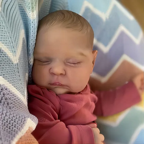 Miniatura 6 de Angelbaby Muñecas de bebé Reborn realistas de 20 pulgadas, muñeca de bebé de silicona recién nacida realista para dormir, juegos de muñecas y Rosa