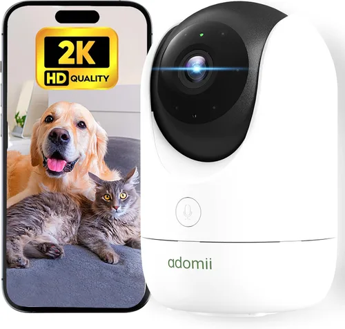Miniatura 8 de adomii Cámaras de seguridad 2K inalámbricas para exteriores, visión nocturna de 33 pies, IP65 resistente a la intemperie, audio de 2 vías, cámara
