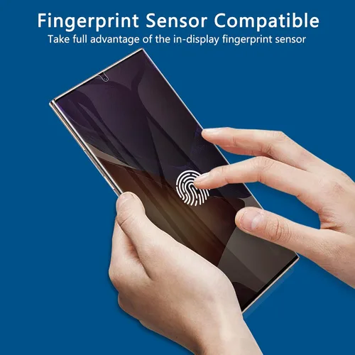 Miniatura 3 de LYWHL Protector de pantalla de privacidad para Samsung Note 20 Ultra, compatible con identificación de huellas dactilares, película flexible