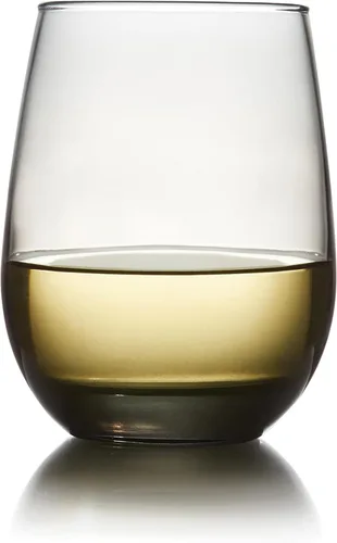 Miniatura 10 de Libbey Juego de 12 Copas de Vino sin Tallo, Aptas para Lavavajillas, Perfectas para Cócteles, Agua y Vajilla para Exteriores Rojo y blanco 12