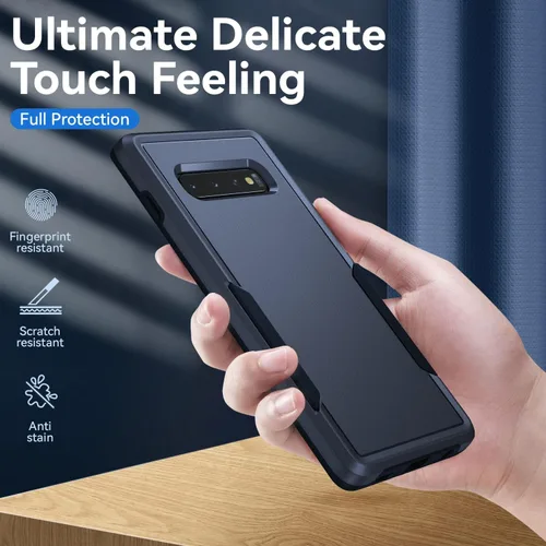 Miniatura 8 de Asuwish Funda para teléfono Samsung Galaxy S10 Plus con protector de pantalla y delgada híbrida de cuerpo completo, accesorios para celda protectora