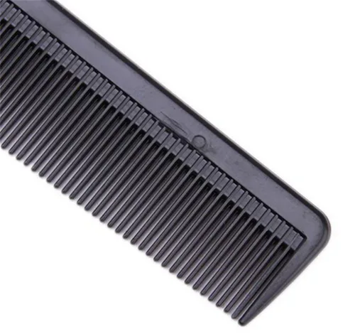 Miniatura 4 de Peine negro de dientes finos no rompible, fibra de carbono, antiestática, química y resistente al calor, peine para todo tipo de cabello, hombres