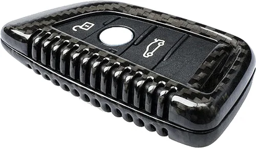 Miniatura 4 de Funda de llavero de fibra de carbono genuina para BMW Serie 2, 3, 5, 6, 7, GT5, M4, M5, X1, X2, X3, X5, X5M, X6, X6M, X7, llavero inteligente
