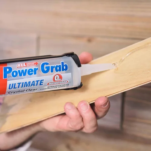 Miniatura 7 de Loctite Power Grab Ultimate Crystal Clear - Adhesivo de construcción transparente como cristal, cartucho de 9 onzas líquidas, 1 paquete - Pegamento
