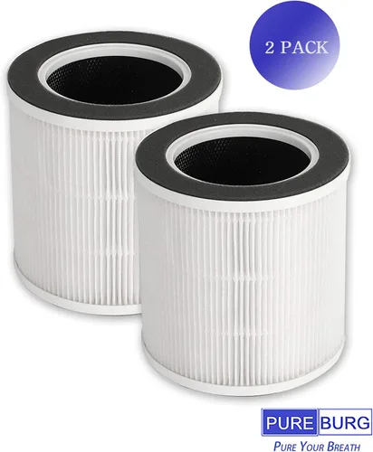 Miniatura 4 de PUREBURG Filtro de repuesto compatible con purificador de aire Vremi y HOKEKI VK-6067B, paquete de 2 unidades de limpieza de aire de carbón activado