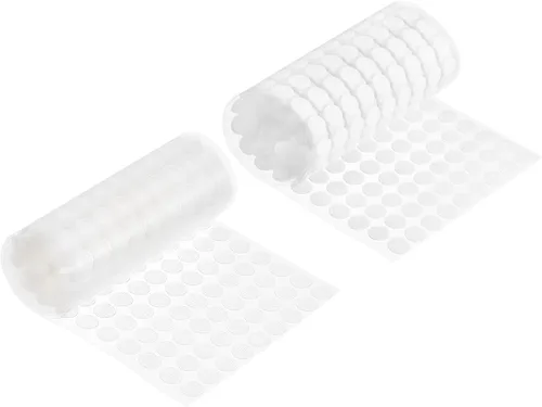uxcell Puntos autoadhesivos, 750 pares de 0.39 pulgadas, cintas de mezcla de tela de gancho y bucle, pequeños puntos redondos para aula, oficina,