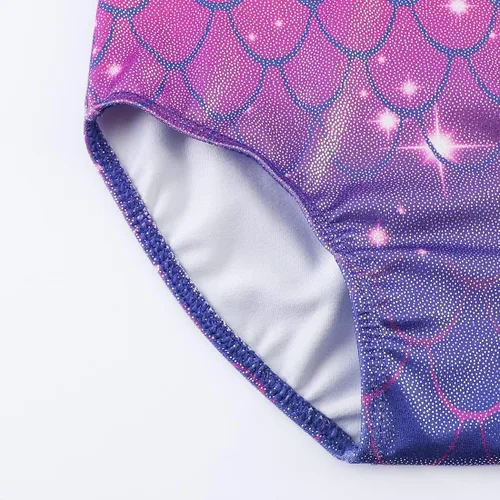 Miniatura 39 de HOZIY - Leotardos de manga larga para niñas, de gimnasia, para niños pequeños, trajes florales de unicornio, galaxia, arco iris, patrón de rayas