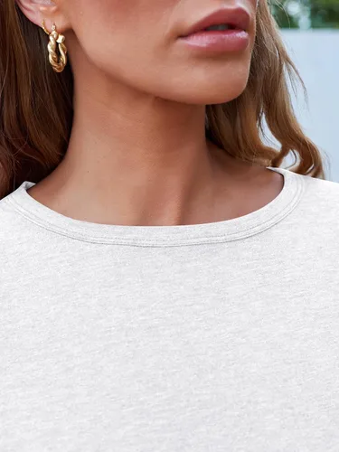 Miniatura 5 de SUNBS Paquete de 3 camisas de manga larga para mujer, ajuste holgado, ropa de otoño, ropa de moda 2025, camisetas básicas de entrenamiento, trajes