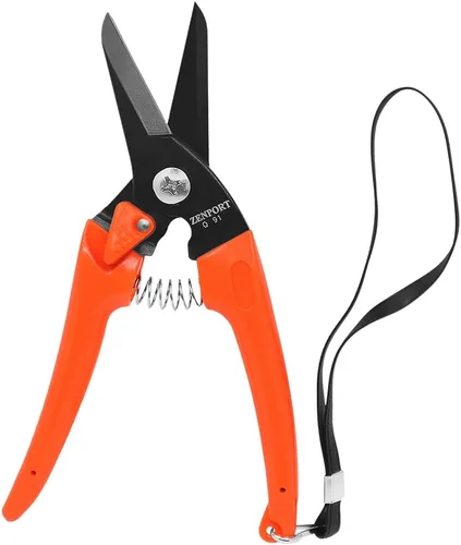 Miniatura 2 de Zenport Q91 Ultra Twig and Hoof - Tijeras para recortar pezuñas, 7.25 pulgadas, color naranja