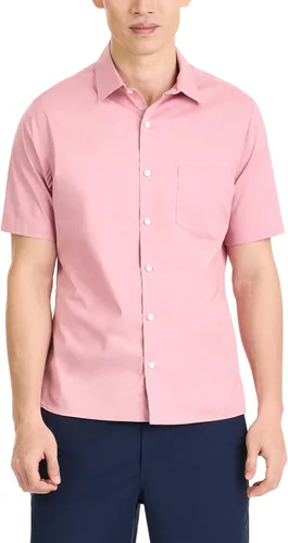 Miniatura 22 de Van Heusen Camisa de cuadros de manga corta con cuello abotonado para hombre sin arrugas