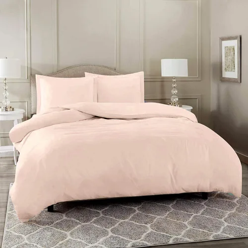 Miniatura 3 de Juego de cama de 4 piezas, 100% algodón, 1000 hilos, funda de edredón, fundas de almohada y sábana bajera ajustable con bolsillo extra profundo