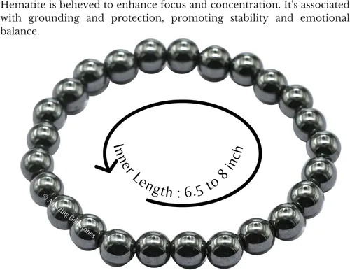 Miniatura 98 de Amazing Gemstone Pulsera de cristal para mujeres y hombres, pulsera de cristal curativo de protección, pulsera elástica con cuentas de piedras