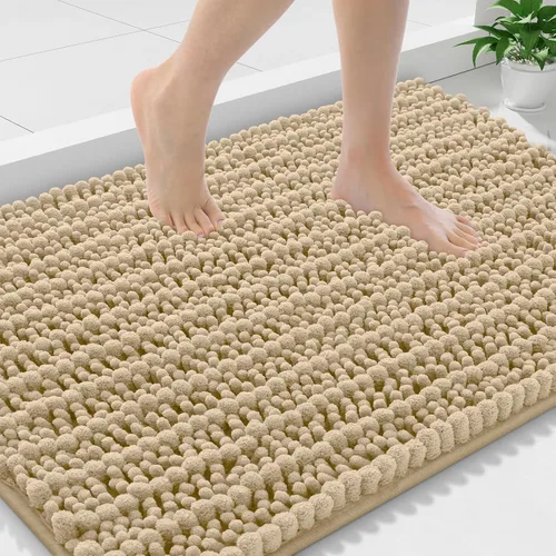 Miniatura 330 de Smiry Alfombras de Baño 24x16 pulgadas, Alfombras de Baño de Chenilla Extra Suaves y Absorbentes, Respaldo de Goma Antideslizante, Lavable a Máquina