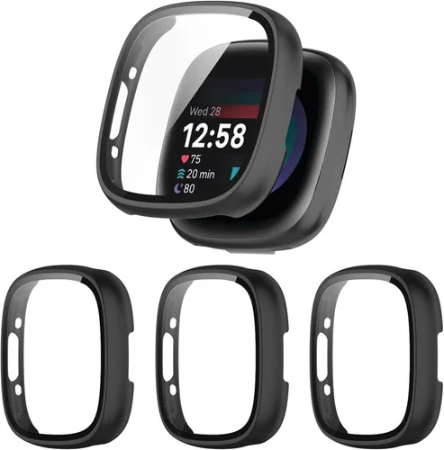 Miniatura 9 de Paquete de 6 fundas protectoras de pantalla para Fitbit Sense 2 / Versa 4 [cobertura completa], parachoques de policarbonato duro, accesorios