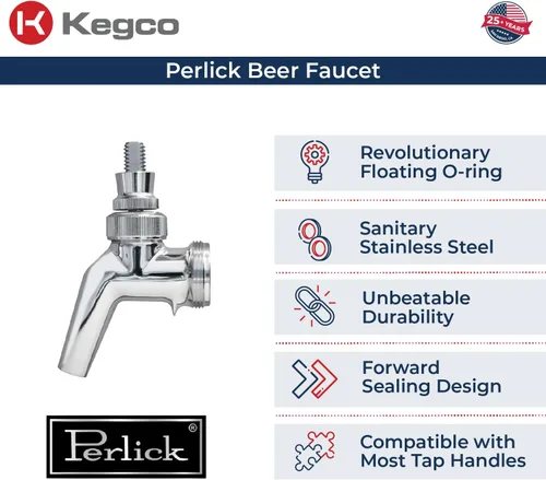 Miniatura 3 de Kegco Kit de Kegerator de cerveza de barril de montaje en puerta de grado comercial con tanque de CO2 de 5 libras MPPSCK-5T