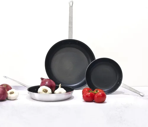 Miniatura 8 de Winco Sartén/sartén de aluminio de grado comercial, Excalibur antiadherente, 7 pulgadas