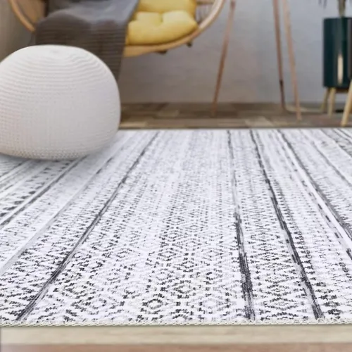 Miniatura 5 de GlowSol Alfombra de pasillo de 2 x 6 pies, moderna geométrica, suave, lavable, antideslizante, para interiores, cocina, sala de estar, dormitorio