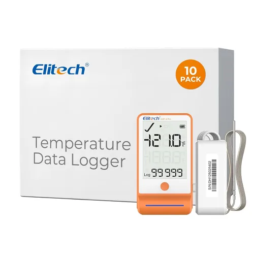 Miniatura 12 de Elitech ISO 17025 Certificado GSP-6 Bluetooth Data Logger Temperatura Humedad 100000 Readings, Shadow Data, Max Min Record, Auto PDF/CSV