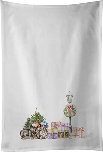 Miniatura 52 de Caroline's Treasures CK8100WTKT - Juego de 2 toallas de cocina con diseño de bulldog francés con diseño de país de las maravillas navideñas