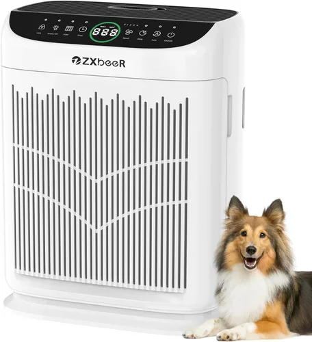 Purificadores de aire para el hogar, habitación grande de hasta 3000 pies cuadrados, purificador de aire ZXBEER HEPA de doble cara con filtro