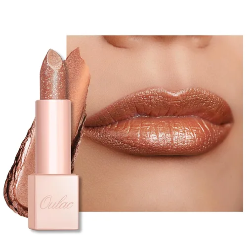 Miniatura 28 de Oulac Lápiz labial hidratante de coral para mujeres Bálsamo labial tintado infundido con ácido hialurónico sódico, maquillaje de labios ligero, PG04