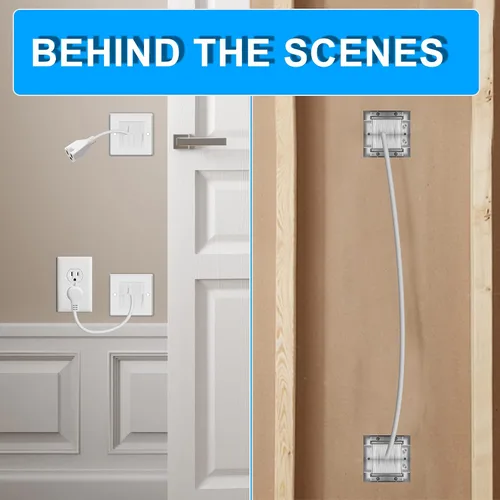Miniatura 7 de Kit de organización de cables de pared - Ocultador de cables de TV para TV montado en la pared, incluye extensión de cable de TV de 6 pies y 2