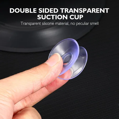 Miniatura 2 de Alipis 10 piezas de plástico transparente parachoques parachoques resistentes ventosas para vidrio transparente PVC plástico ventosas de dos caras