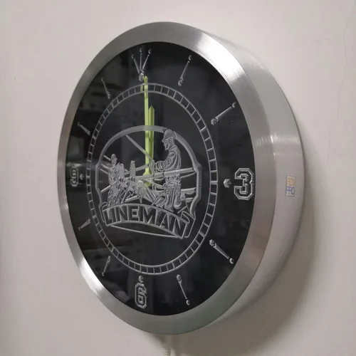 Miniatura 2 de ADVPRO Nc0391-b - Reloj de pared LED con letrero de neón