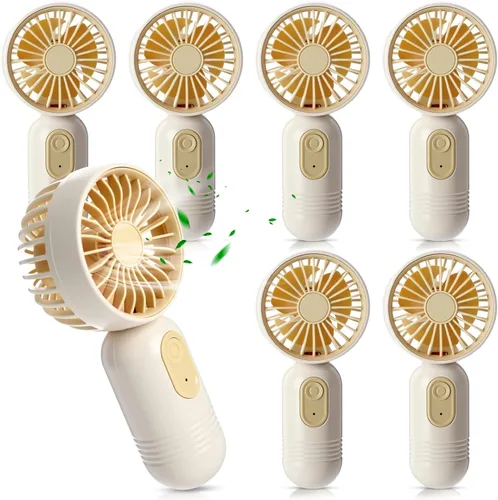 Miniatura 20 de Rossesay Miniventilador portátil a granel, lindo ventilador de mano ligero, pequeño ventilador personal de mano y pestañas de 3 velocidades