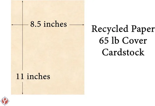 Miniatura 5 de Papel reciclado de pergamino natural de papelería, cartulina de cubierta de 65 libras, 8.5 x 11 pulgadas, 50 hojas por paquete