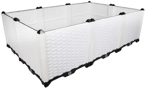 Miniatura 47 de BAOYOUNI - Juego de jardinera cuadrado para jardín elevado, maceta de plástico, caja de cultivo para verduras, hierbas, flores y plantas suculentas