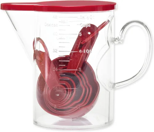 Miniatura 6 de Supreme Housewares - Juego de 10 tazas medidoras y cucharas medidoras de plástico, multiusos para el hogar, herramientas de cocina y hornear, sin