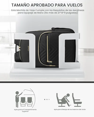 Miniatura 8 de LOVEVOOK Mochila bolso para laptop para mujeres, bolsas de computadora de trabajo y viaje, mochila escolar universitaria para estudiante chica