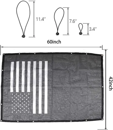 Miniatura 3 de JeCar Parasol de malla de longitud completa, parte superior de bikini, protección UV para Jeep Wrangler JL JLU de 4 puertas 2018-2023 (negro liso)
