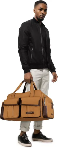 Miniatura 6 de Riffty Bolsa de lona para viajes, Coyote Brown, 3 en 1, 3 en 1