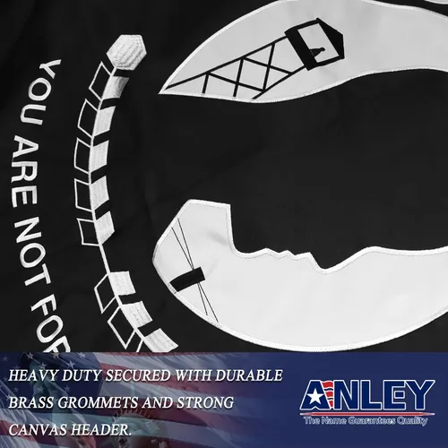 Miniatura 3 de Anley EverStrong Series - Bandera bordada Pow Mia de 3 x 5 pies, cabecera de lona bordada y resistente, 4 filas de costuras de cerradura, bandera