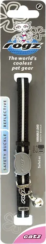 Miniatura 3 de Rogz Collar reflectante de nailon para gato con clip separable y campana extraíble, totalmente ajustable para adaptarse a la mayoría de las razas