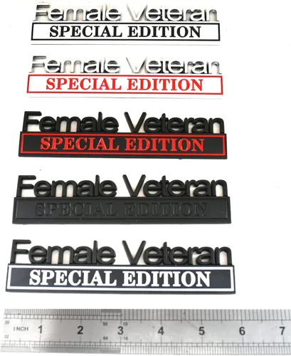 Miniatura 5 de Calcomanía 3D con emblema especial para mujer, edición veterana, emblema especial, diseño de soldado guerrero, edición especial, insignias