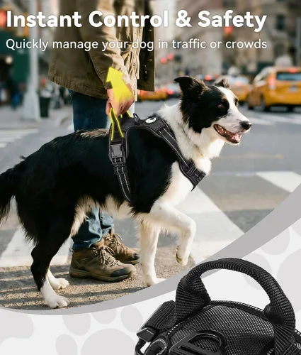 Miniatura 3 de Joytale Arnés sin tirones para perros pequeños, chaleco reflectante para mascotas con clip frontal, arnés acolchado suave ajustable con asa de fácil